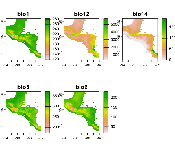 Fig. 2. Calibration area in Central America.